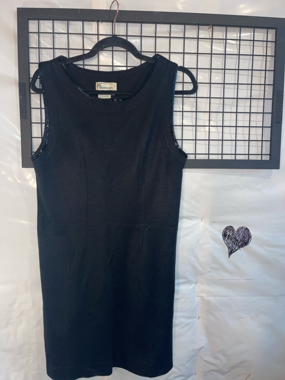 SPANNER Wool blend Black Sleeveless knit dress with stretch